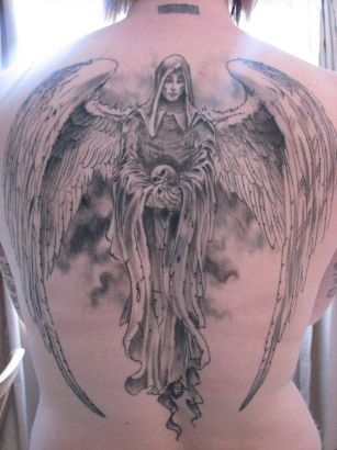 Angel Pics Tattoos On Back